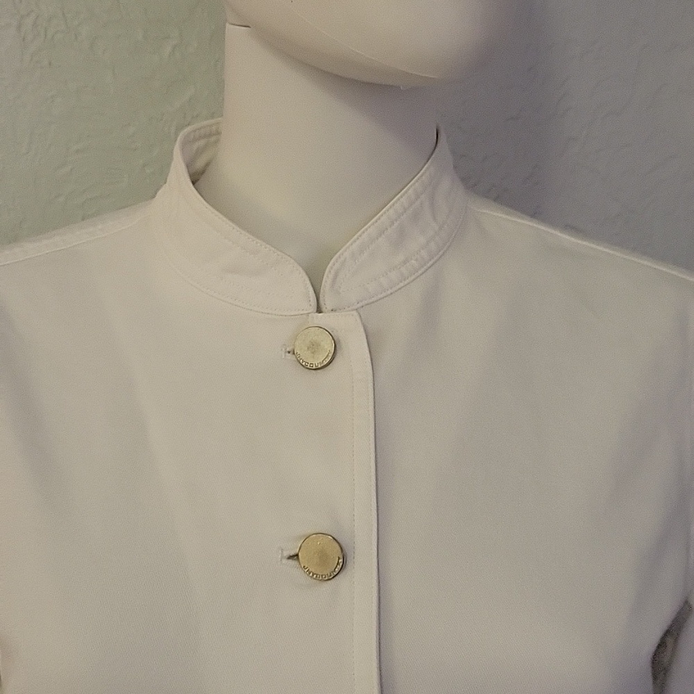 VTG Jones New York Country White Denim Jean Jacket Petite 12 - Picture 4 of 12